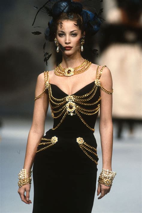 chanel 1992 chain dress dupe|chanel couture show 1992.